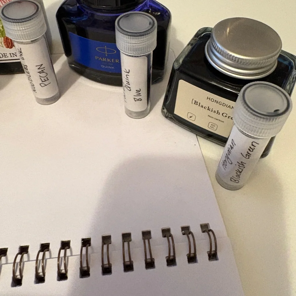 Fountain Pen Ink Samples‎ – 5 Mini Vials | Hongdian Parker Noodler’s Journaling